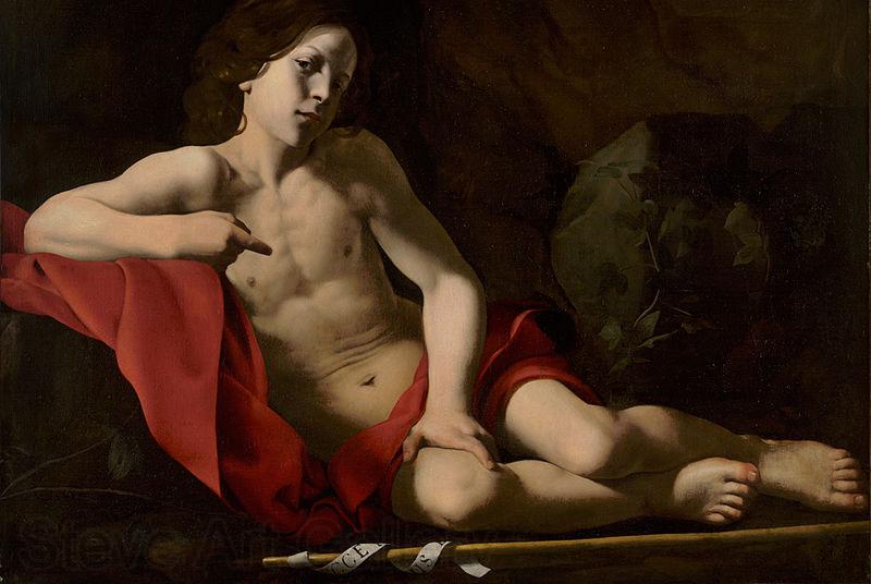 unknow artist The Young Saint John in the Wilderness oil on canvas painting by Giovanni Battista Caracciolo Norge oil painting art